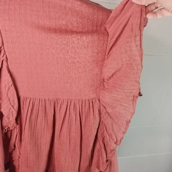 Free People angel flutter cross tie gauzy short sleeve top - Picture 14 of 14